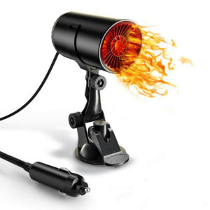 2 IN 1 Portable 12V Fast Car Heater Windshield Defogger and Defroster with Suction Holder Cigarette Lighter Plugged-In_0