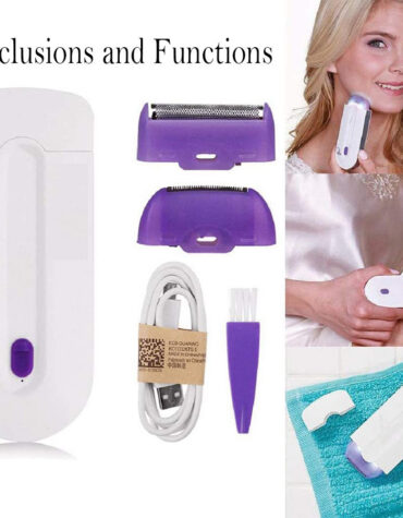USB Rechargeable Epilator Laser Hair Remover for Face and Body_5