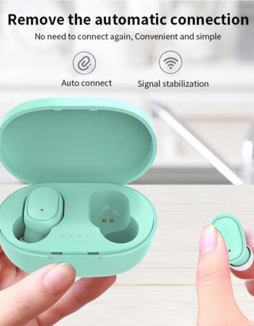 Wireless Headphones Stereo Headset Mini Earbuds with Mic- USB Charging_7