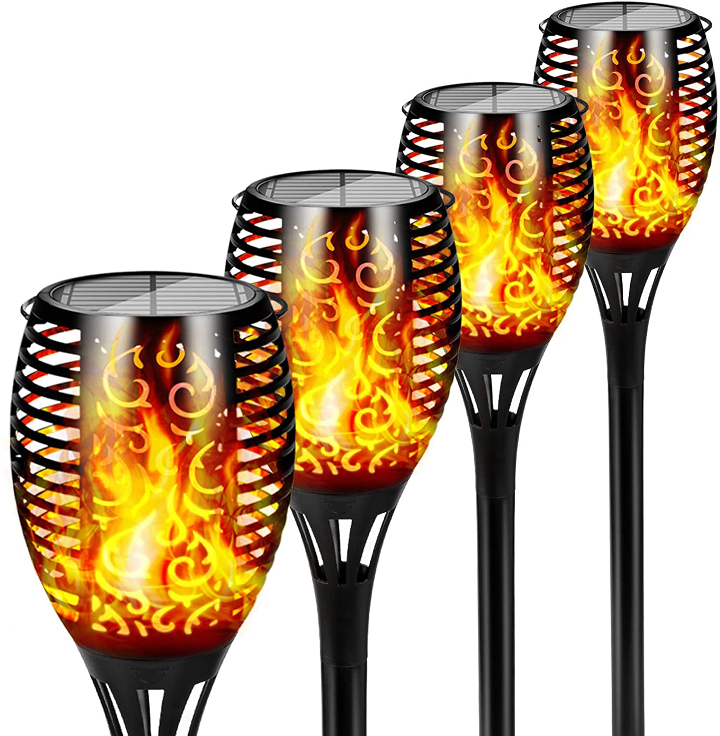 12 LED Light Solar Powered Flame Torch Decorative Light_1 12 LED Light Solar Powered Flame Torch Decorative Light_1