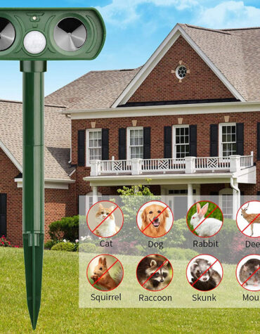 Ultrasonic Solar Powered Motion Sensor Pest Deterrent Pest Repellant_3