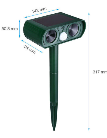 Ultrasonic Solar Powered Motion Sensor Pest Deterrent Pest Repellant_4