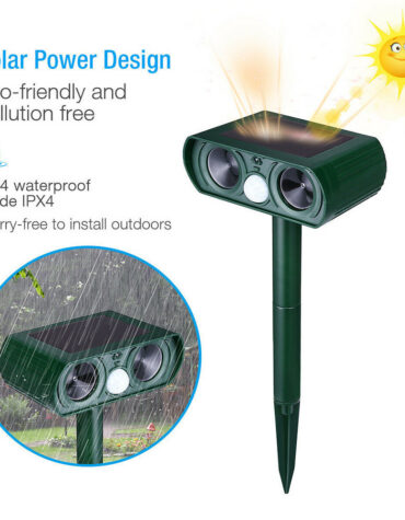 Ultrasonic Solar Powered Motion Sensor Pest Deterrent Pest Repellant_7