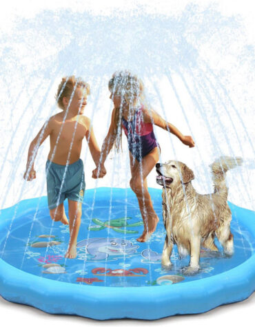 Durable Outdoor Inflatable Sprinkler Water Mat for Kids_0