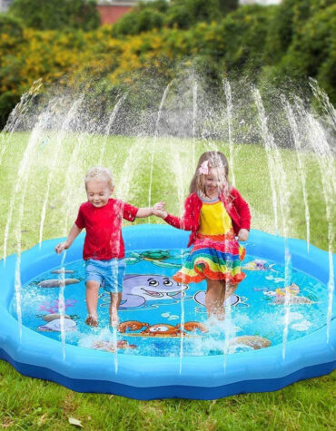 Durable Outdoor Inflatable Sprinkler Water Mat for Kids_4