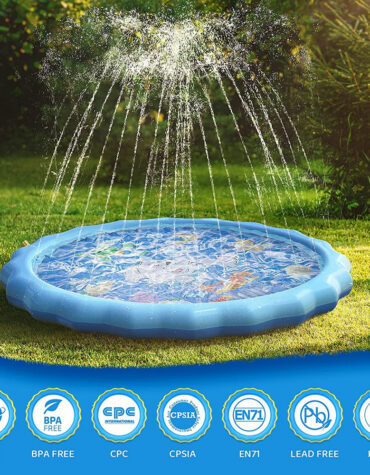 Durable Outdoor Inflatable Sprinkler Water Mat for Kids_6