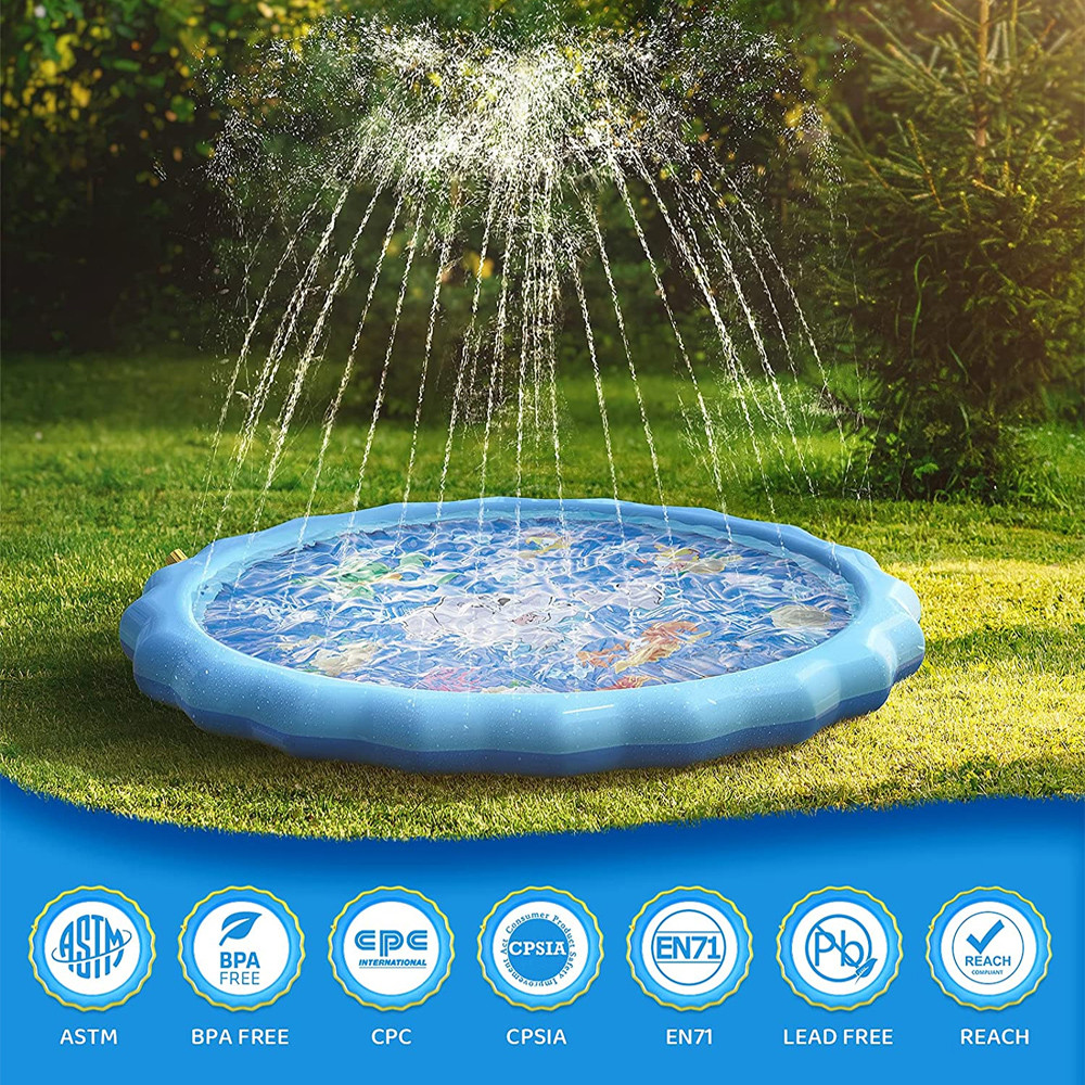 Durable Outdoor Inflatable Sprinkler Water Mat for Kids_6 Durable Outdoor Inflatable Sprinkler Water Mat for Kids_6
