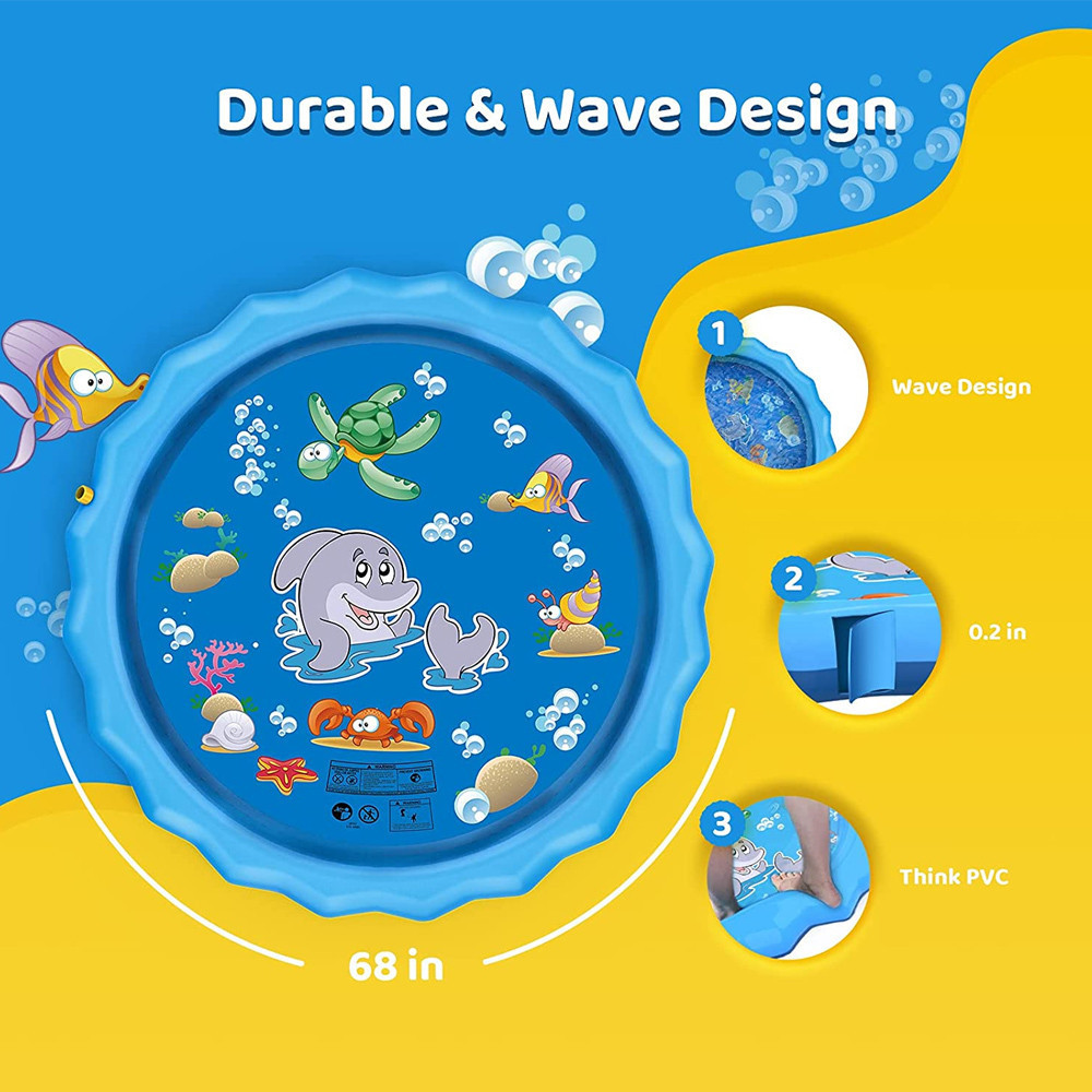 Durable Outdoor Inflatable Sprinkler Water Mat for Kids_8 Durable Outdoor Inflatable Sprinkler Water Mat for Kids_8