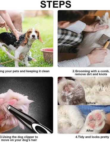 Electric Pet Hair Clipper and Trimmer Pet Grooming Tool- USB Charging_7