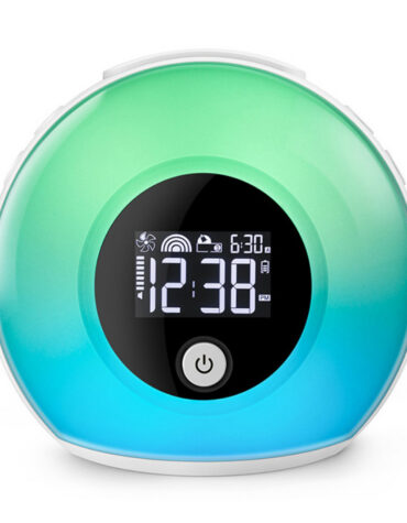 Wireless LED Night Lamp Alarm Clock and Bluetooth Speaker- USB Charging_0
