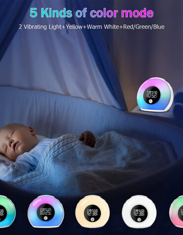 Wireless LED Night Lamp Alarm Clock and Bluetooth Speaker- USB Charging_6