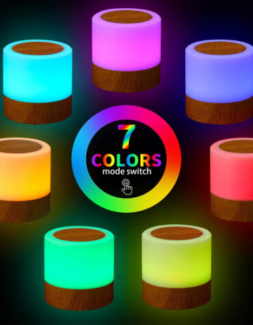 USB Charging Portable Remote Controlled Touch Lamp Night Light_4