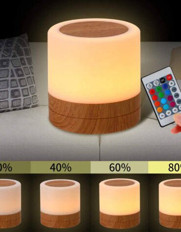 USB Charging Portable Remote Controlled Touch Lamp Night Light_5
