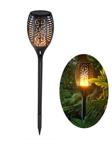 12 LED Light Solar Powered Flame Torch Decorative Light_0
