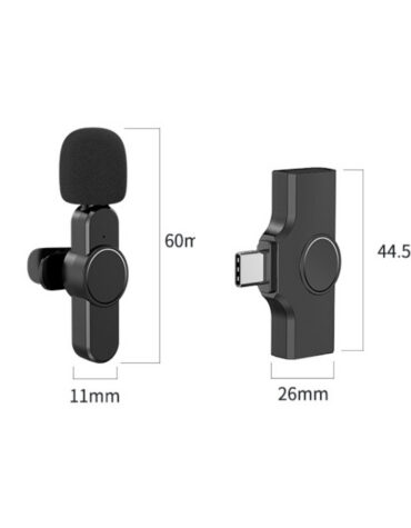 Rechargeable Wireless Mini Plugged-in Microphone Lapel with Clip_8