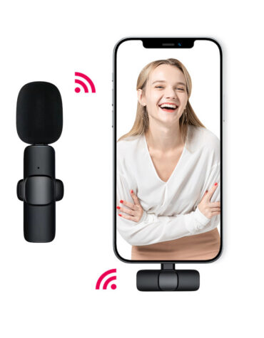 Rechargeable Wireless Mini Plugged-in Microphone Lapel with Clip_6