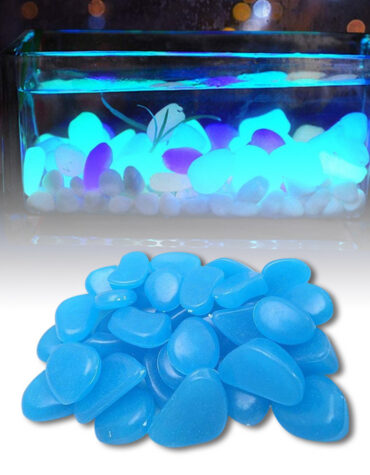 Solar Powered Glow in the Dark Garden Pebbles Garden Décor_0