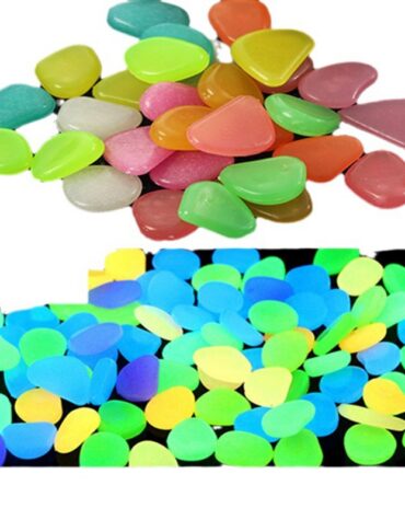 Solar Powered Glow in the Dark Garden Pebbles Garden Décor_4