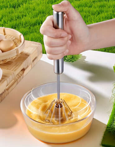 Stainless Steel Egg Beater Durable Semi-Automatic Mixer_1
