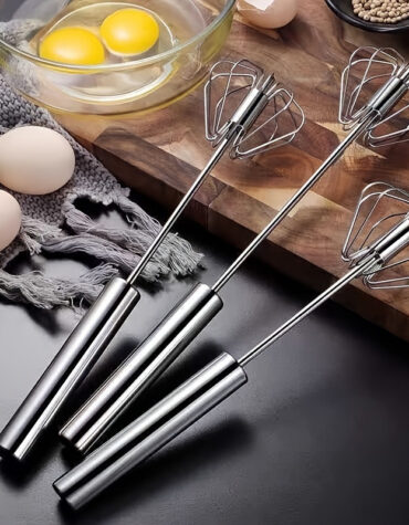 Stainless Steel Egg Beater Durable Semi-Automatic Mixer_5