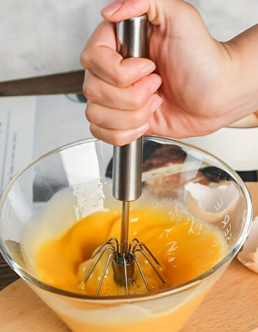 Stainless Steel Egg Beater Durable Semi-Automatic Mixer_0