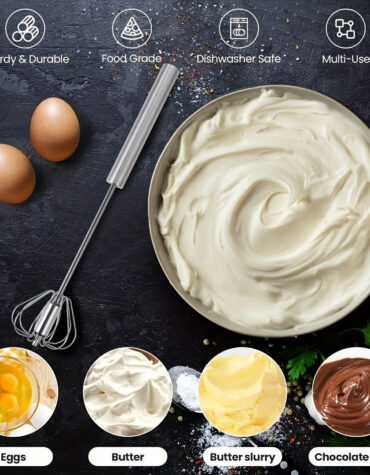 Stainless Steel Egg Beater Durable Semi-Automatic Mixer_3