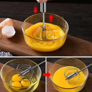 Stainless Steel Egg Beater Durable Semi-Automatic Mixer_2