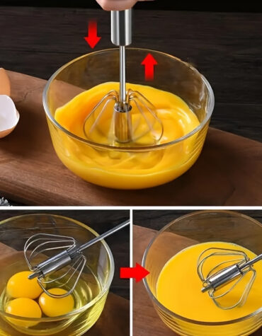 Stainless Steel Egg Beater Durable Semi-Automatic Mixer_2