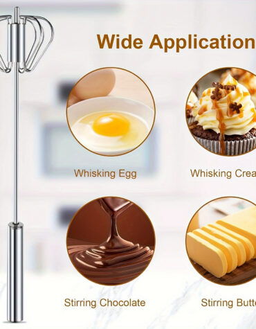 Stainless Steel Egg Beater Durable Semi-Automatic Mixer_4