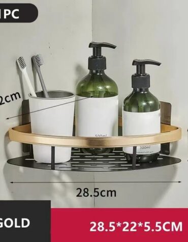 No Drill Wall Mounted Shower Corner Rack Bathroom Kitchen Accessories_6