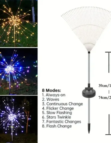 Solar Fireworks Lights Outdoor Waterproof Solar Garden Lights_3