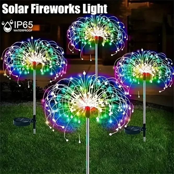Solar Fireworks Lights Outdoor Waterproof Solar Garden Lights_0