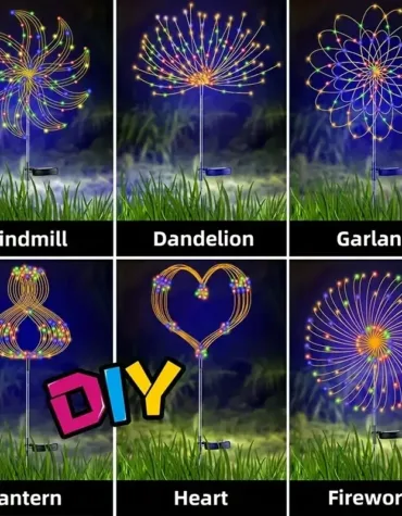 Solar Fireworks Lights Outdoor Waterproof Solar Garden Lights_2
