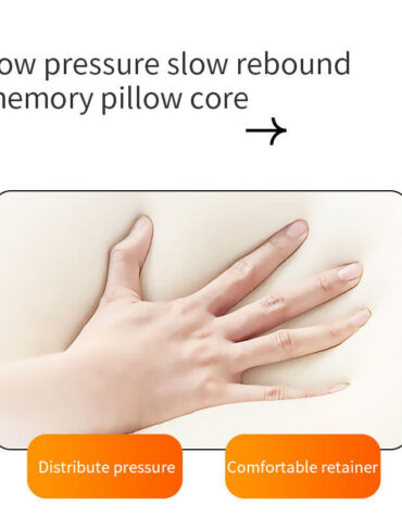 Knitted Fabric Polyurethane Slow Rebound Memory Foam Pillow_3