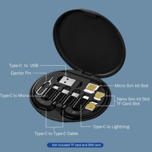 Multi-Function Portable 60W Fast Charge USB Cable Adaptors and Card Storage Box_8