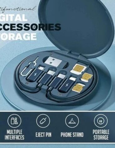 Multi-Function Portable 60W Fast Charge USB Cable Adaptors and Card Storage Box_1