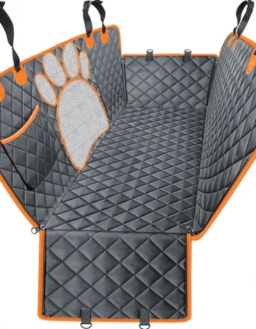 Waterproof Dog Car Seat Cover for Back Seat Dog Car Hammock with Visual Mesh Window and Side Zipper Car Seat & Door Protection