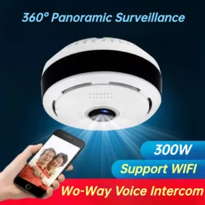V380 Pro Wifi Panorama Camera 3MP Mini Security Camera 360 Degree Panoramic Fisheye IP Camcorder Night Vision Surveillance Cam