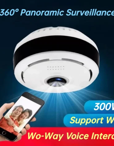 V380 Pro Wifi Panorama Camera 3MP Mini Security Camera 360 Degree Panoramic Fisheye IP Camcorder Night Vision Surveillance Cam