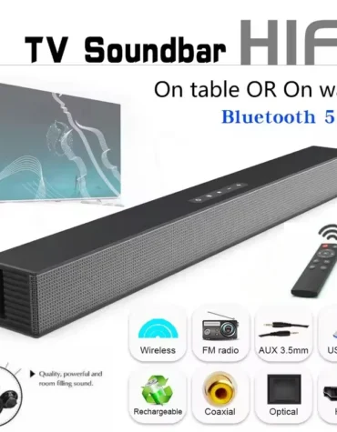 Wireless Bluetooth Sound Bar Speaker System Super Power Sound Speaker Wired Wireless Surround Stereo Home Theater TV Projector