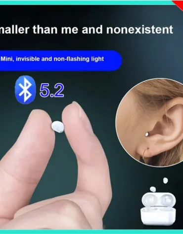 Invisible Earphones Mini Headphones V5.2 Bluetooth TWS In-Ear Earbuds Noise Reduction Wireless Sleep In-Ear Earbuds With Micr
