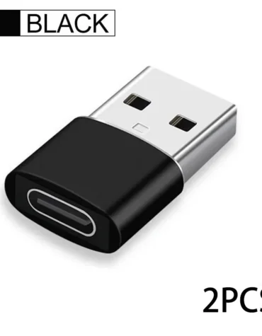 2Pcs USB Type C OTG Converter Portable USB-C Male to Female Adapter Universal Connection for MacBook Laptop Huawei Samsung