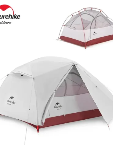Naturehike Star River 2 Person Backpacking Tent Double Layer Ultralight Camping Hiking Tent Outdoor Travel Beach Tent with Mat