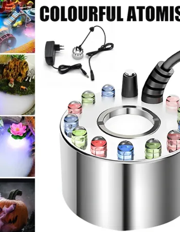 Mini LED Pumpkin Light Fogger Water Fountain Pond Fog Machine For Halloween Christmas Easter Party Festival Decoration