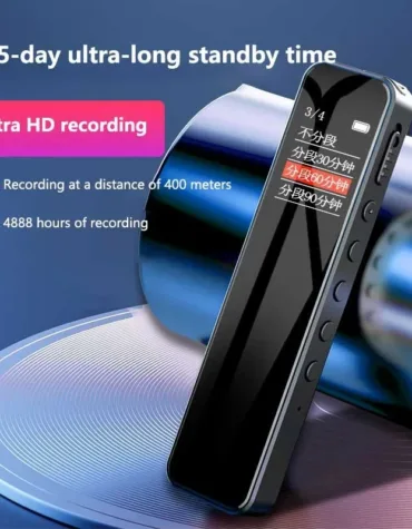 Portable Digital Voice Recorder Colored Screen MP3 Music Player Support 128G SD Card With Mic 512Kbps Recording Work Interviews