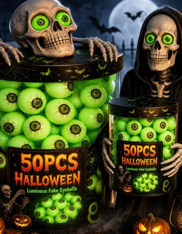 Wholesale Glow in The Dark Halloween Luminous Bouncy Balls Eyeballs Decoration Haunted House Home Bar Horror Props Fake Eyeballs